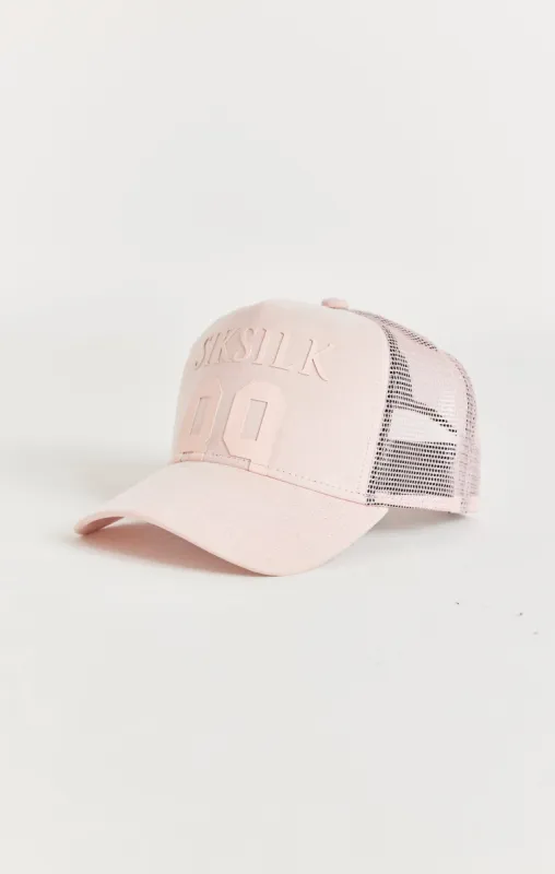 Pink Sueded Mesh 89 Trucker Cap made by Siksilk
