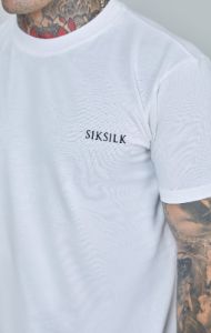 White Printed Logo Relaxed Fit T-Shirt sold by Siksilk