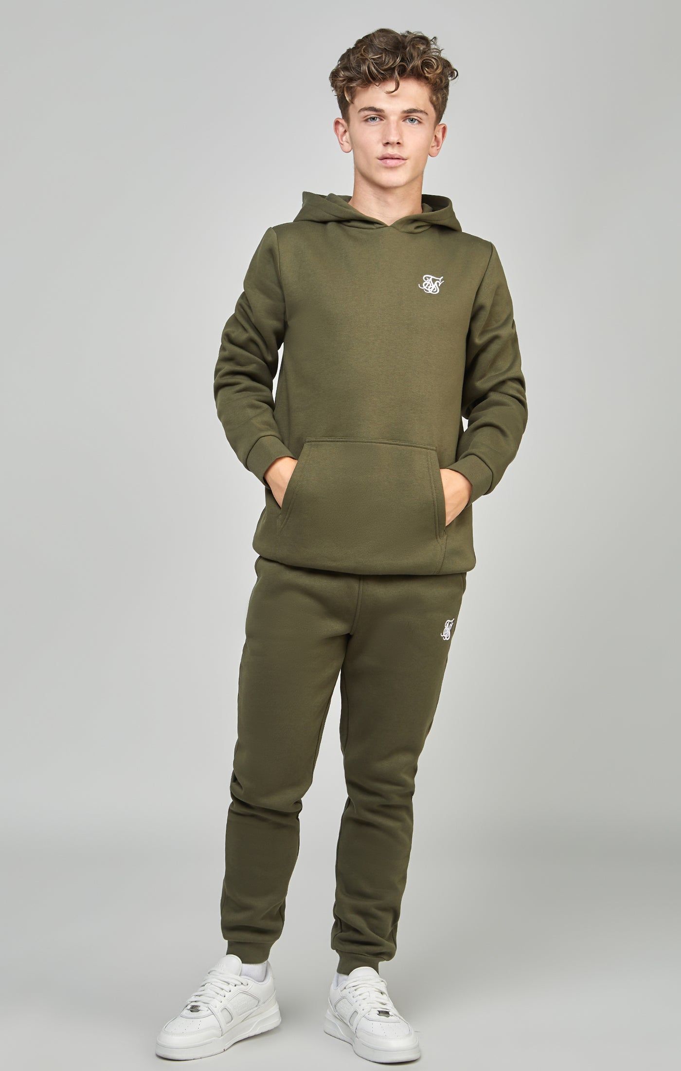 Boys Khaki Essentials Hoodie sold by Siksilk product image thumbnail 2