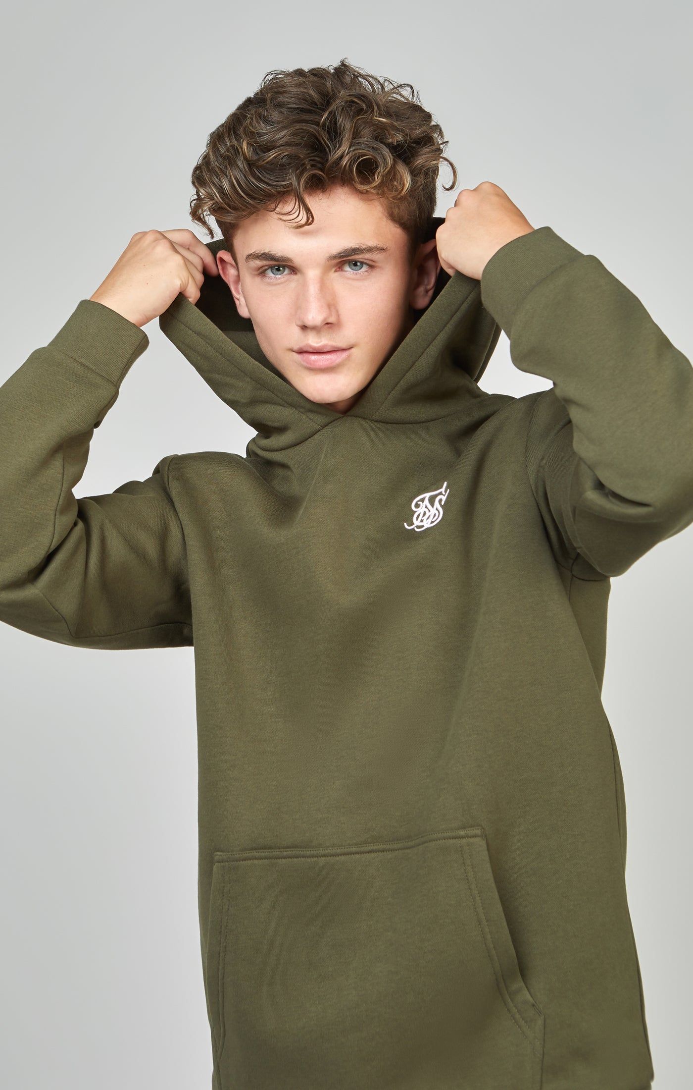 Boys Khaki Essentials Hoodie sold by Siksilk product image thumbnail 6