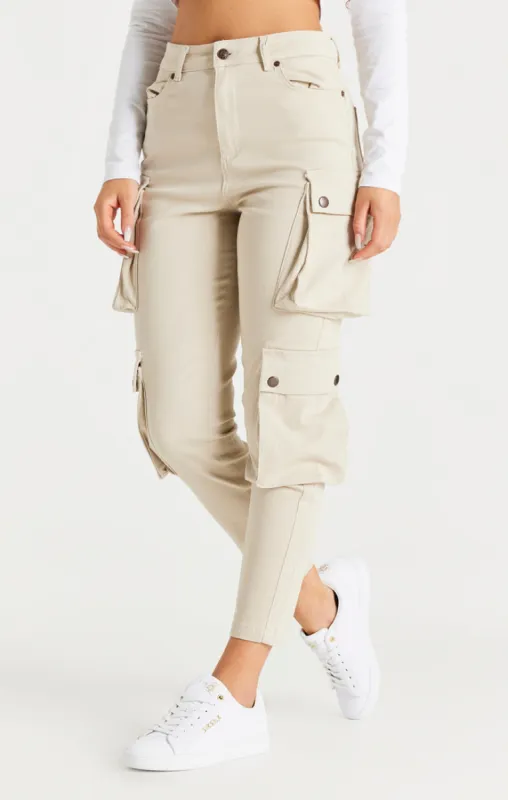 Beige Cargo Pant sold by Siksilk