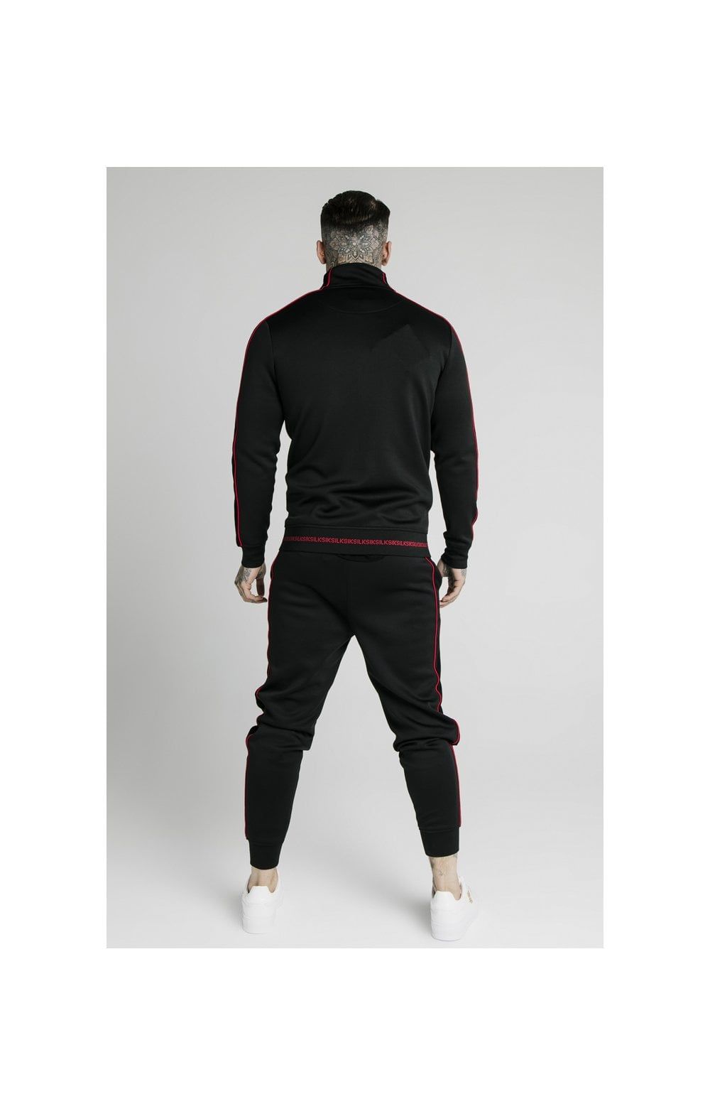 SikSilk Zip Through Funnel Neck Hoodie – Black & Red sold by Siksilk product image thumbnail 8