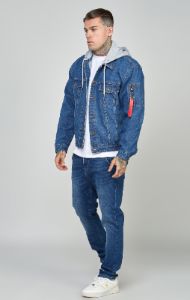 Denim Flight Jacket sold by Siksilk
