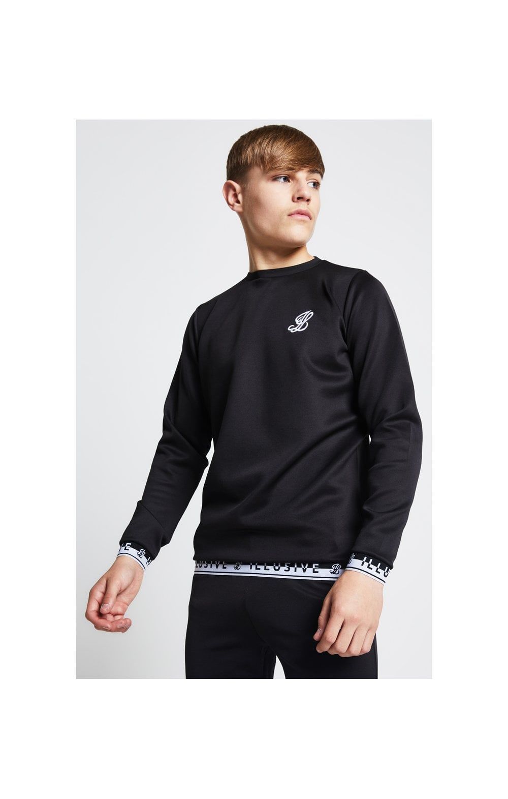 Illusive London Taped Crew Sweater - Black sold by Siksilk product image thumbnail 2