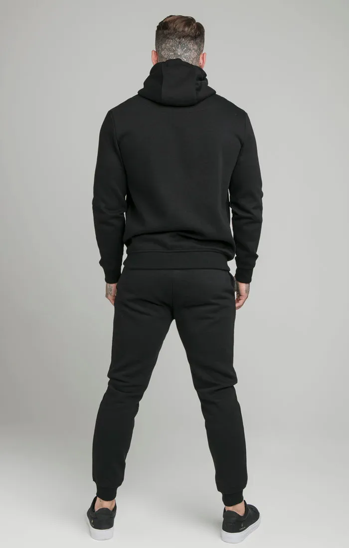 Black Essential Zip Through Funnel Neck Hoodie sold by Siksilk product image thumbnail 5