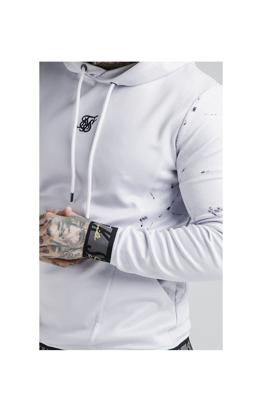 SikSilk Luxe Overhead Hoodie - Grey & White sold by Siksilk product image thumbnail 2