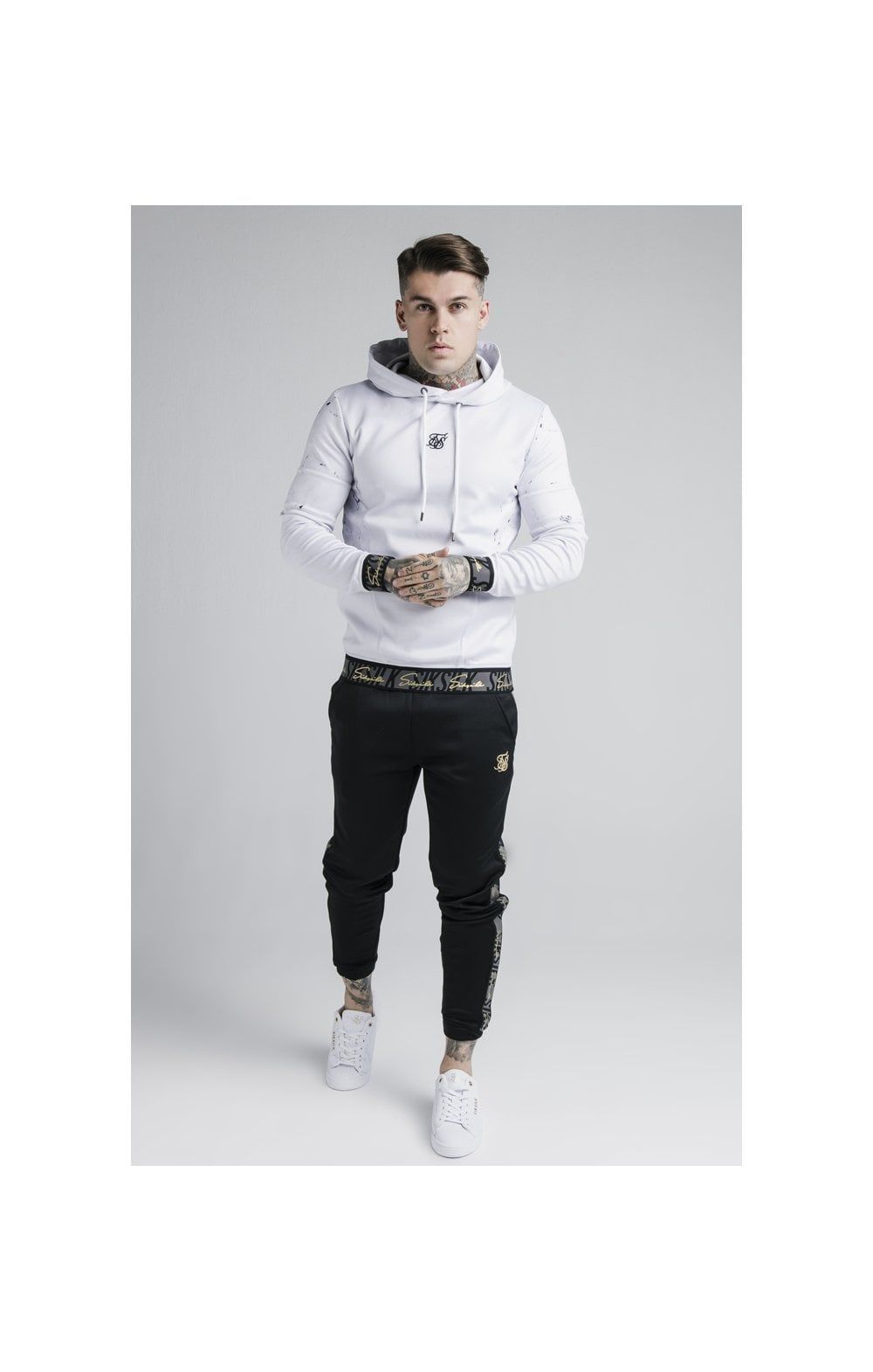 SikSilk Luxe Overhead Hoodie - Grey & White sold by Siksilk product image thumbnail 3