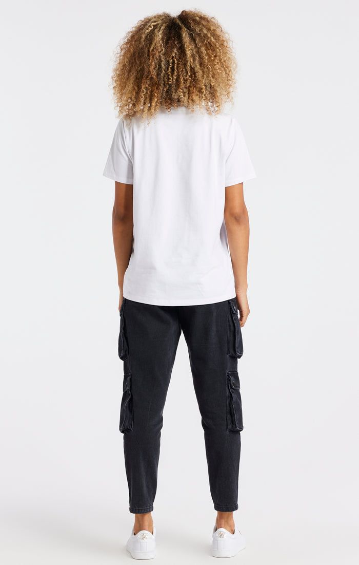 White Tartan Print Logo T-Shirt sold by Siksilk product image thumbnail 6