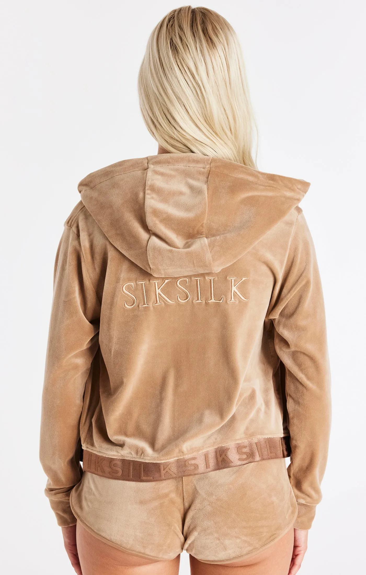 Gold Velour Zip Thru Jacket sold by Siksilk product image thumbnail 5