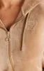 Gold Velour Zip Thru Jacket sold by Siksilk