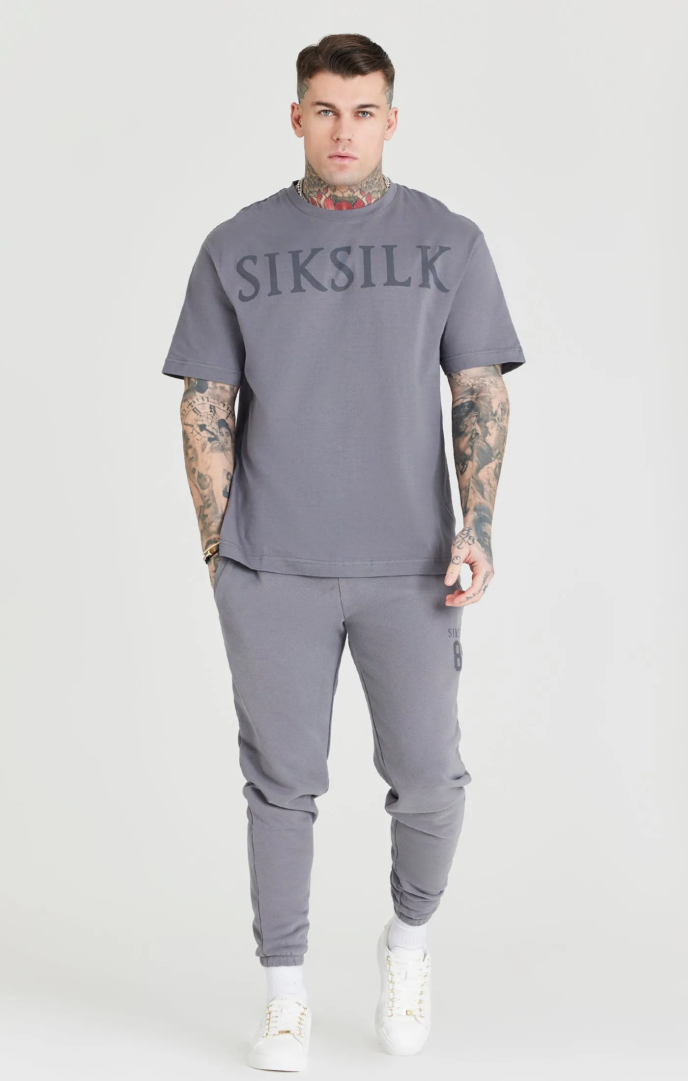 Grey Logo Oversized T-Shirt sold by Siksilk product image thumbnail 2