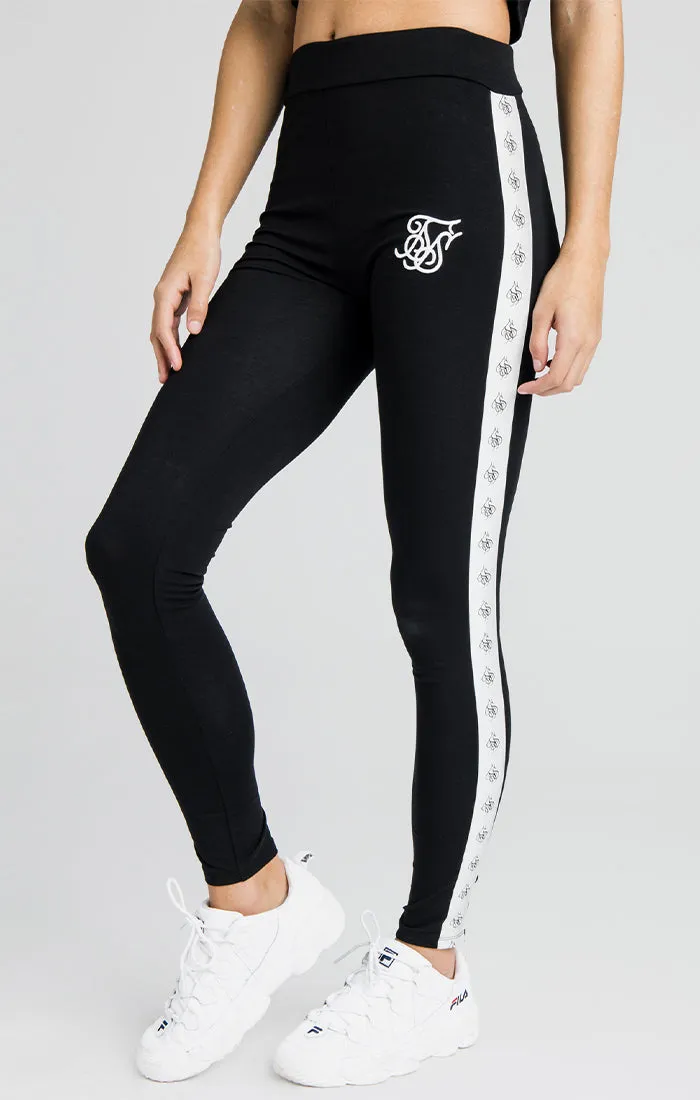 SikSilk Taped High Waist Leggings - Black sold by Siksilk