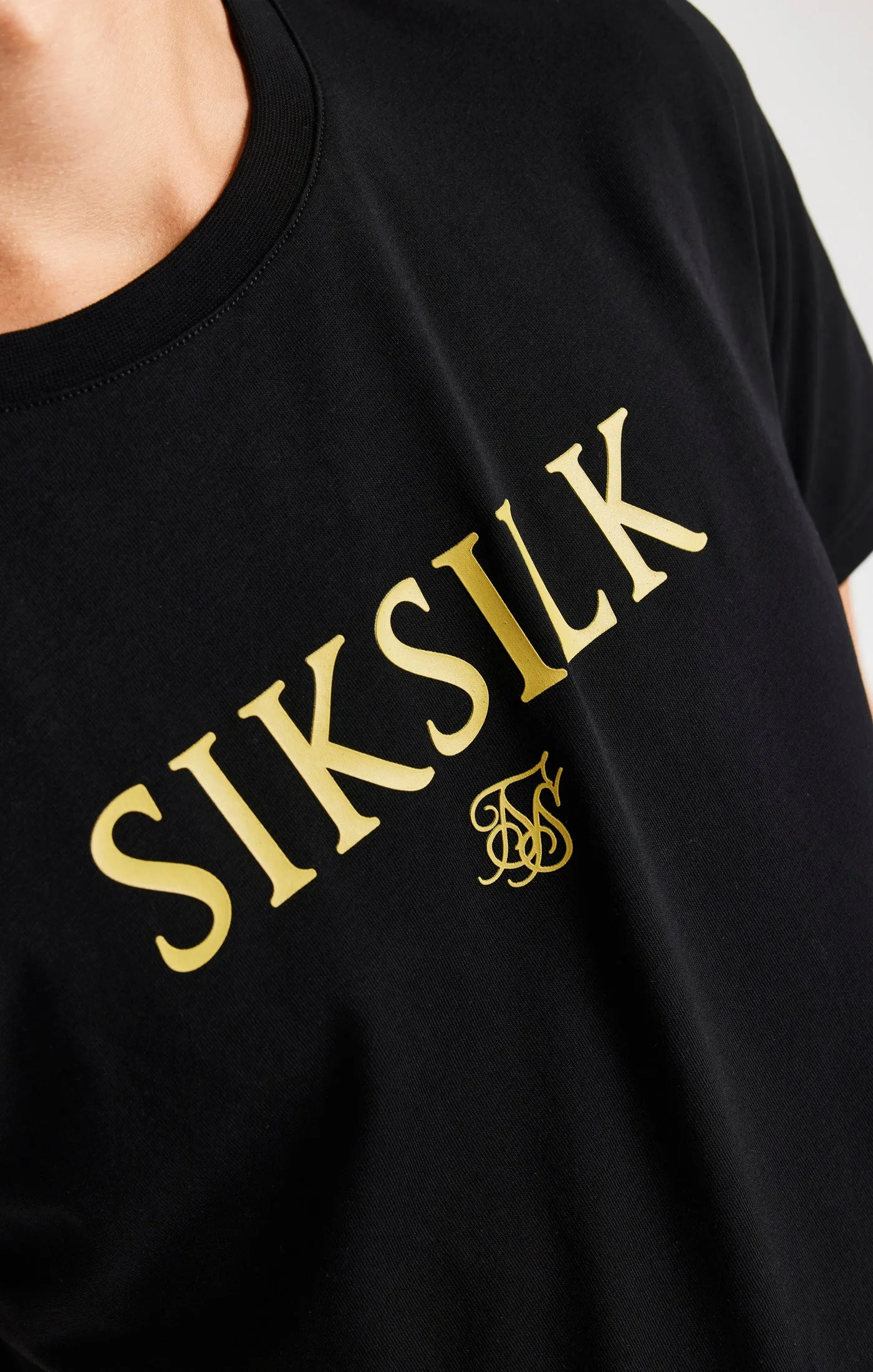 Boys Black Branded T-Shirt sold by Siksilk product image thumbnail 2