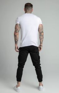 Black Cuffed Cargo Pant sold by Siksilk