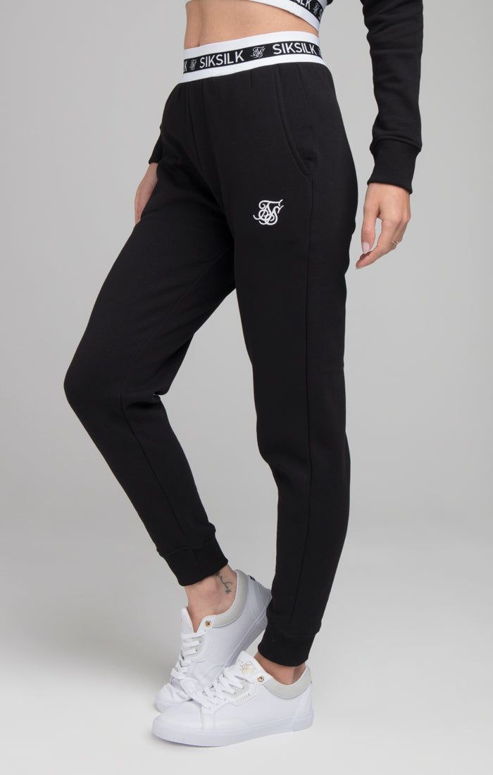 SikSilk Revert Fleece Track Pants - Black sold by Siksilk