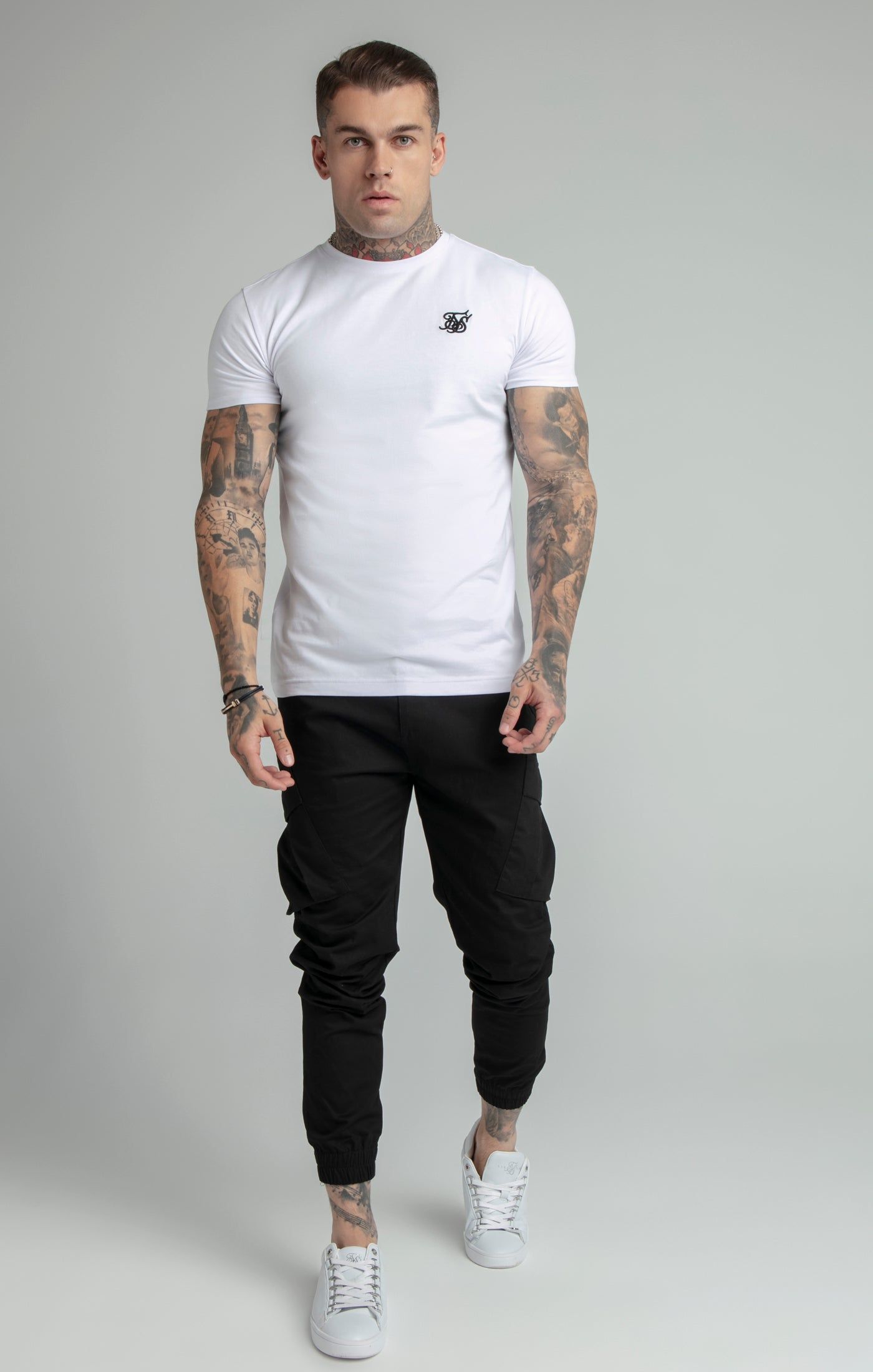 Black Cuffed Cargo Pant sold by Siksilk product image thumbnail 5