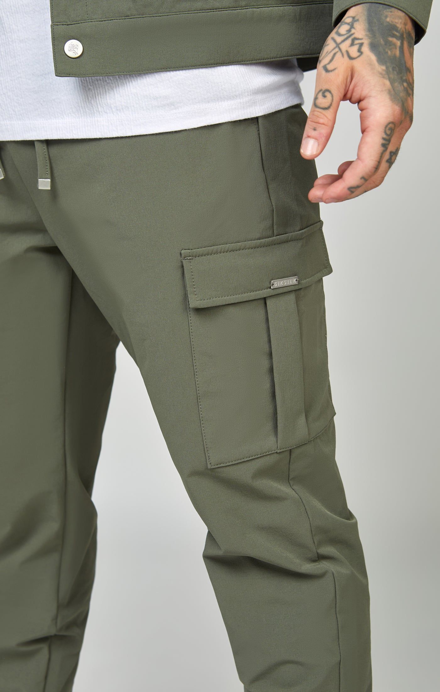 Khaki Utility Cargo Jogger sold by Siksilk product image thumbnail 6