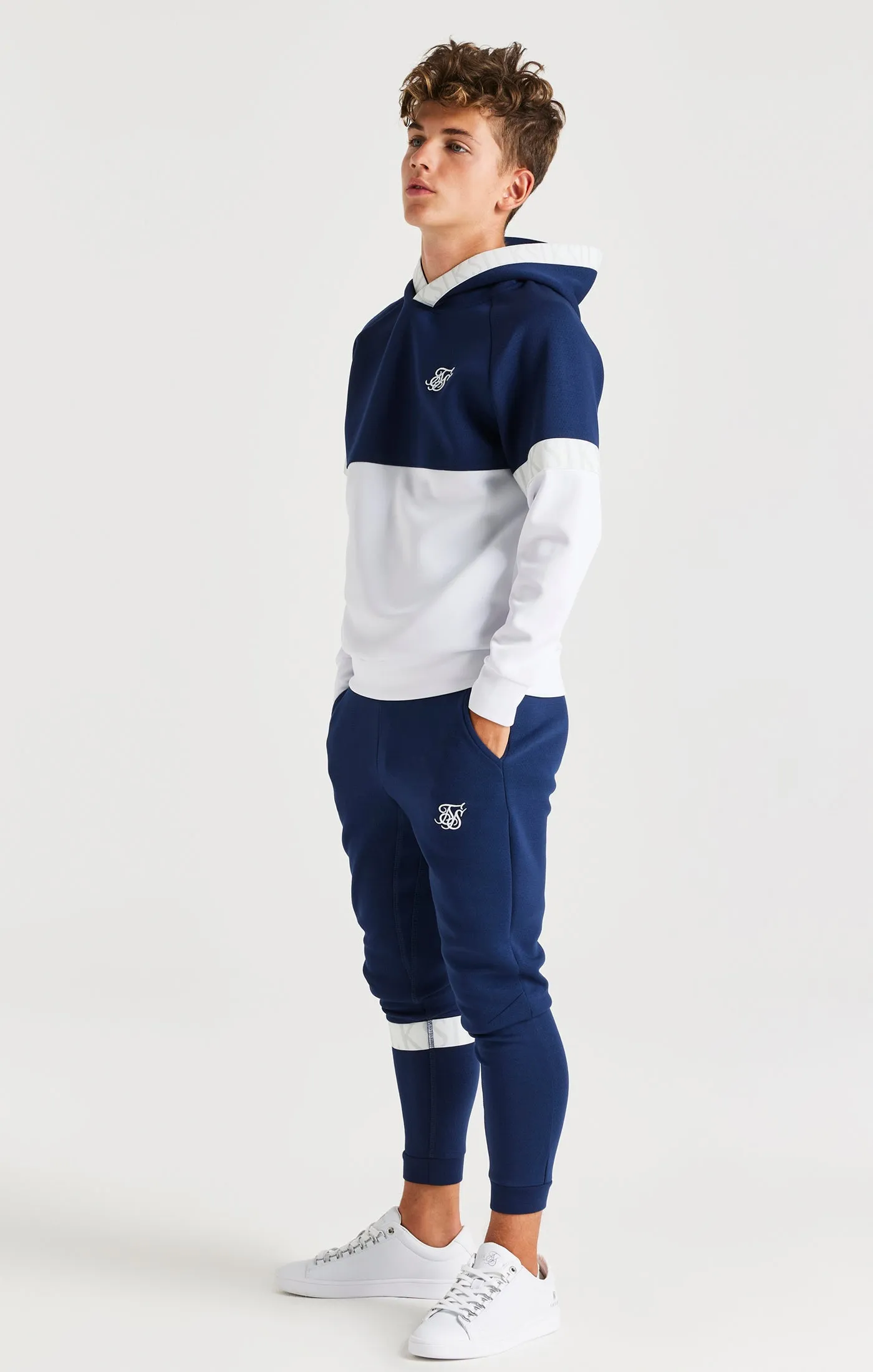 SikSilk Dynamic Overhead Hoodie - Navy & White sold by Siksilk product image thumbnail 4