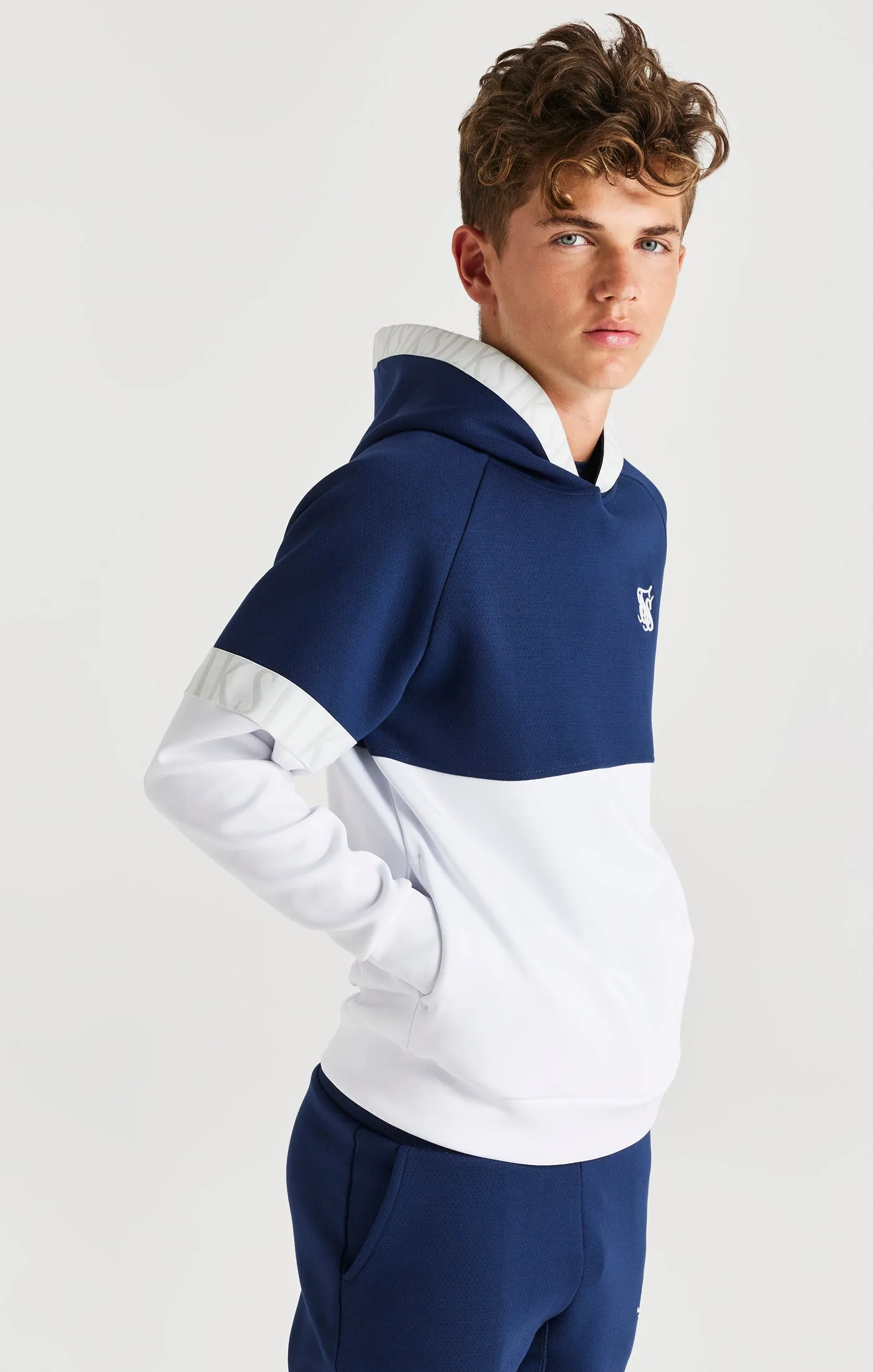 SikSilk Dynamic Overhead Hoodie - Navy & White sold by Siksilk