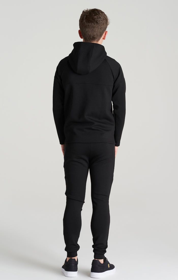 Boys Black Poly Taped Tracksuit sold by Siksilk product image thumbnail 3