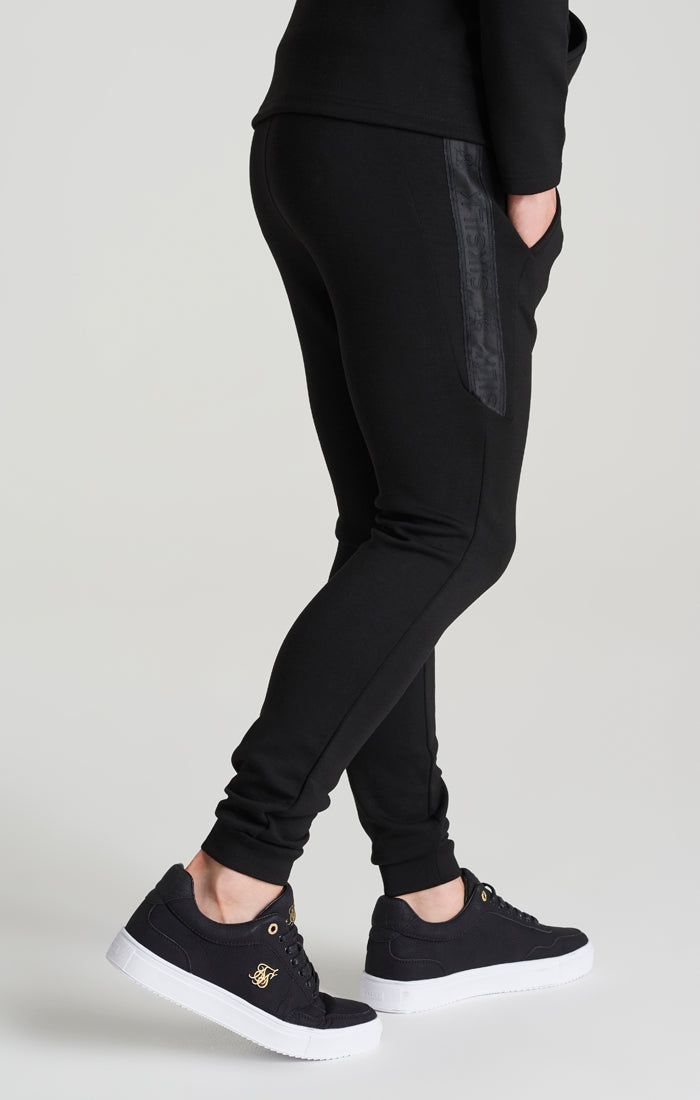 Boys Black Poly Taped Tracksuit sold by Siksilk product image thumbnail 10
