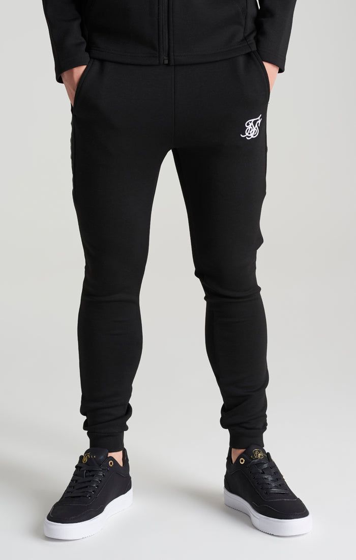 Boys Black Poly Taped Tracksuit sold by Siksilk product image thumbnail 8
