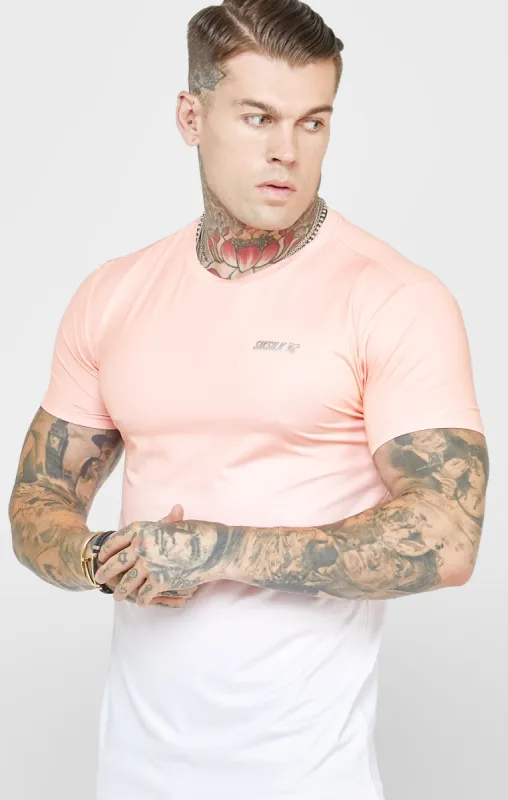 Coral Sports Fade Muscle Fit T-Shirt sold by Siksilk