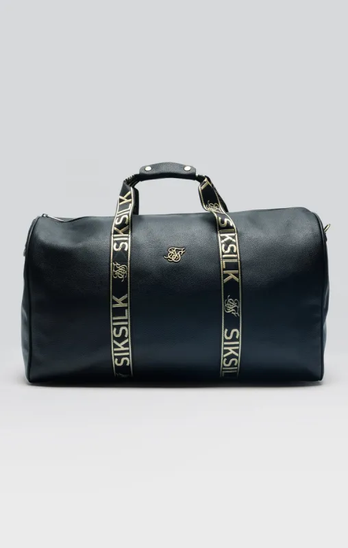 Black PU Taped Weekender Bag sold by Siksilk