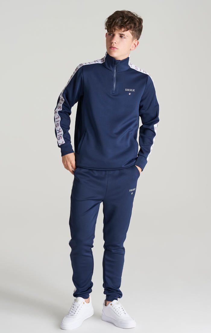 Boys Navy Taped Jogger sold by Siksilk product image thumbnail 6