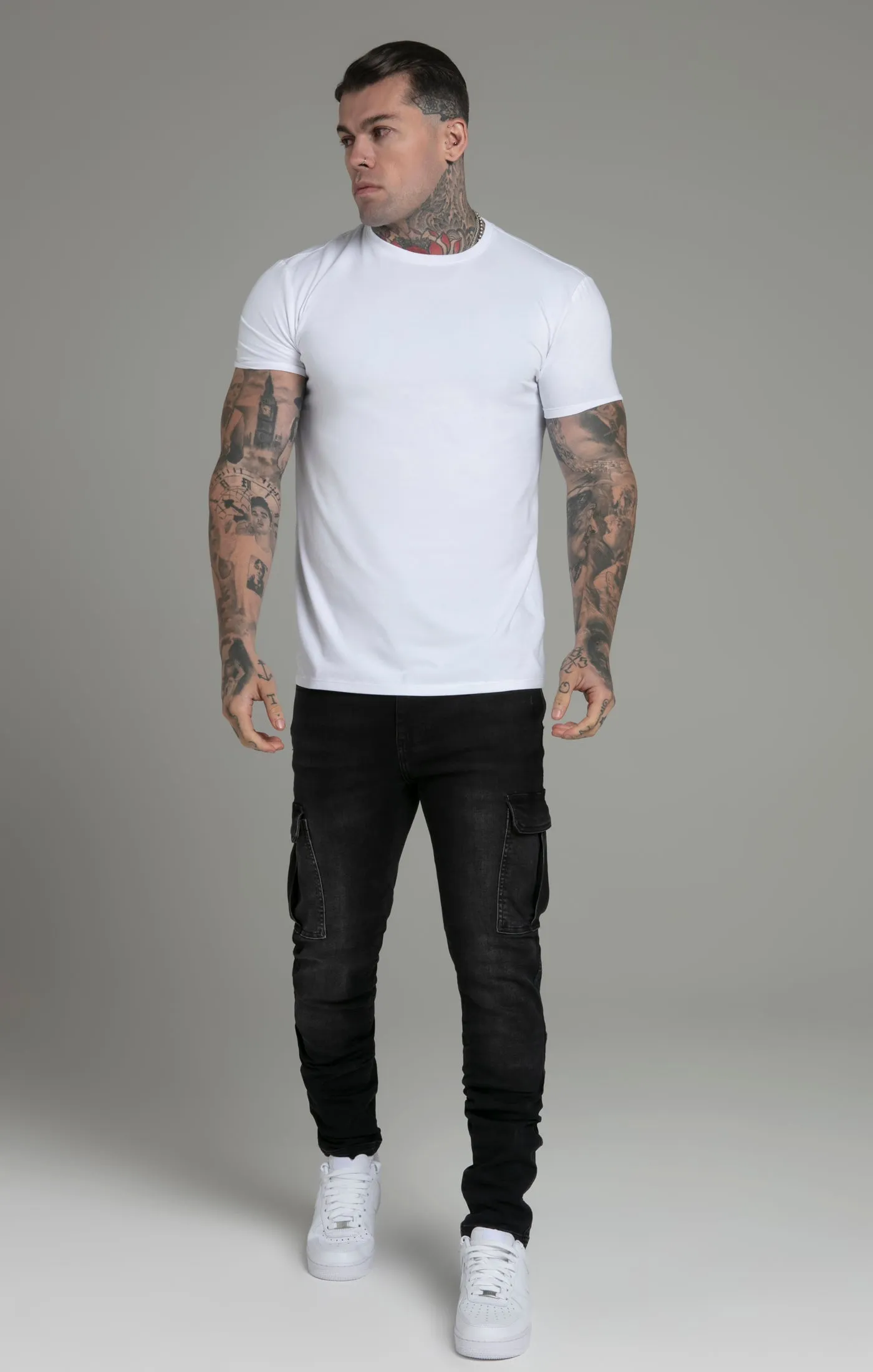 Grey White Pack of 2 T-Shirts sold by Siksilk product image thumbnail 2