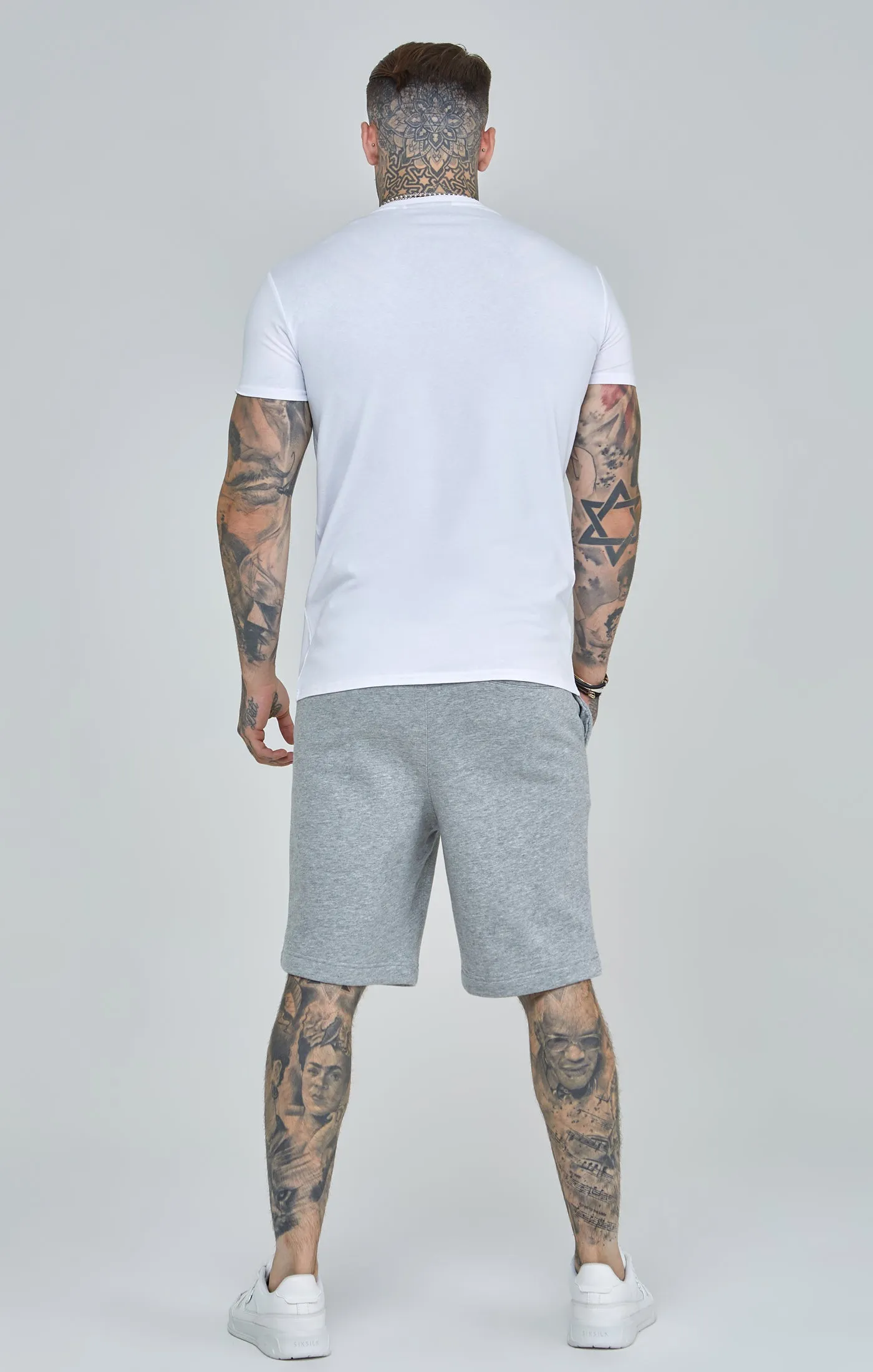 White Essential Short Sleeve Muscle Fit T-Shirt sold by Siksilk product image thumbnail 5
