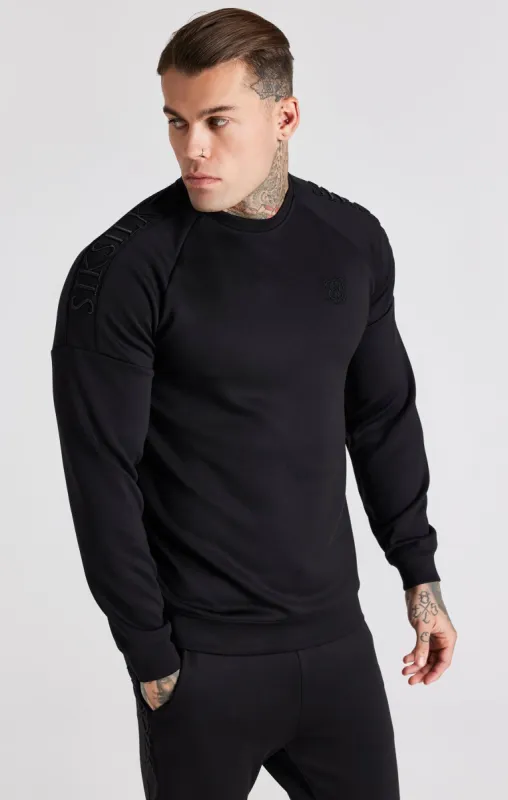 Black Panel Sweatshirt sold by Siksilk