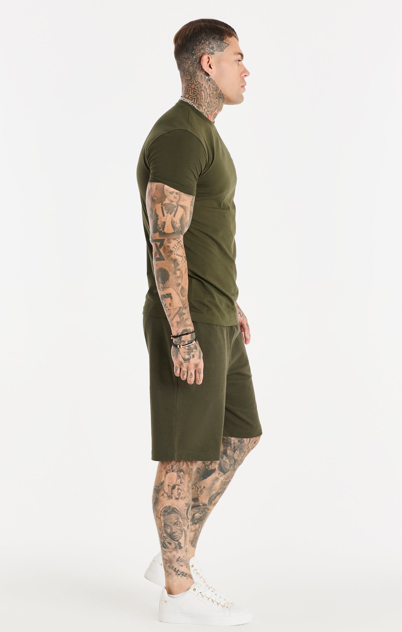 Khaki Muscle Fit T-Shirt sold by Siksilk product image thumbnail 3