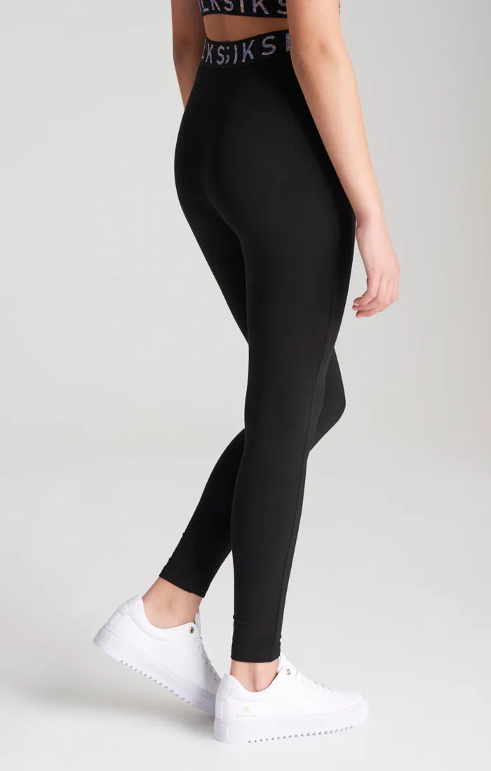 Girls Black Taped Legging sold by Siksilk product image thumbnail 2
