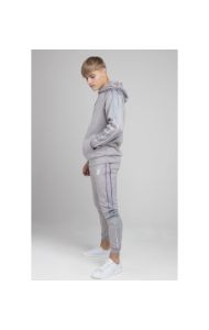 Illusive London Poly Piped Overhead Hoodie - Light Grey sold by Siksilk