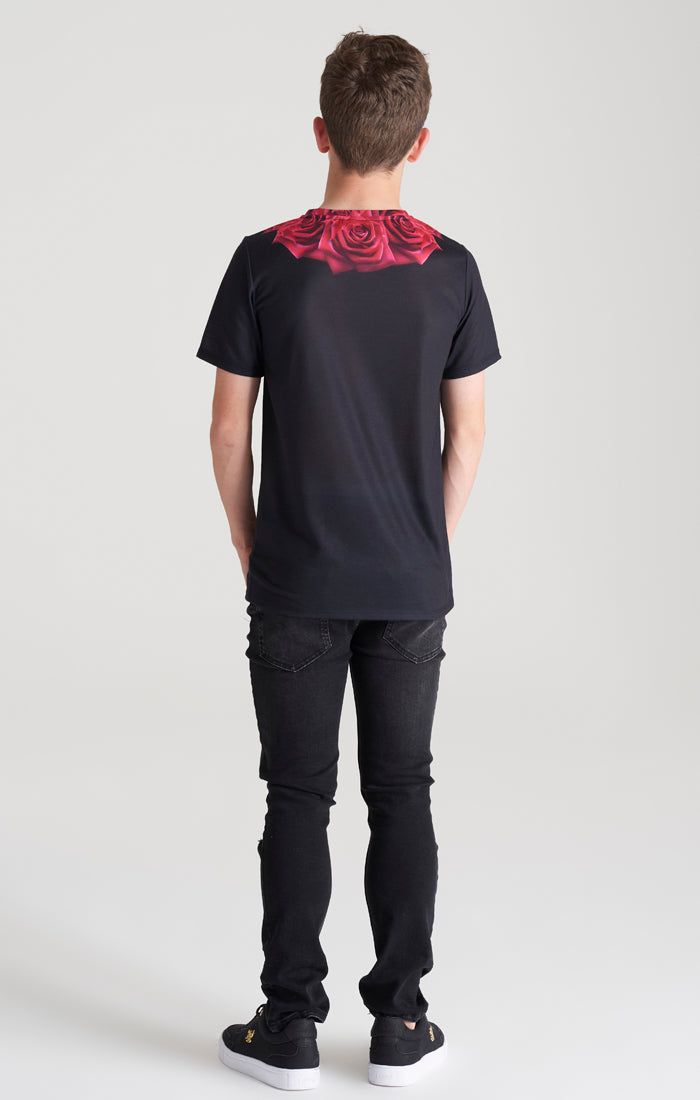 Boys Black Rose T-Shirt sold by Siksilk product image thumbnail 6