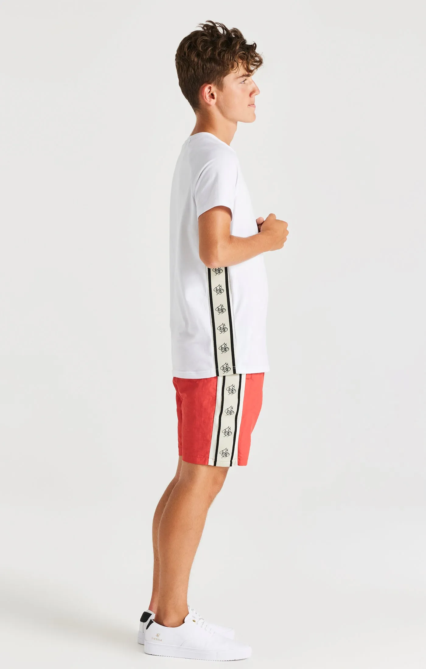 SikSilk Cali Side Tape Tee - White sold by Siksilk product image thumbnail 4