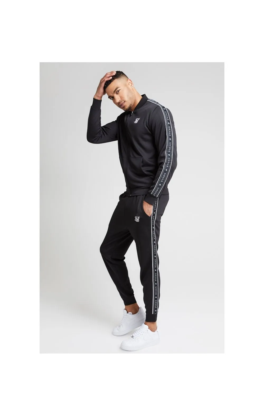 SikSilk Panel Tape Bomber – Black sold by Siksilk product image thumbnail 2