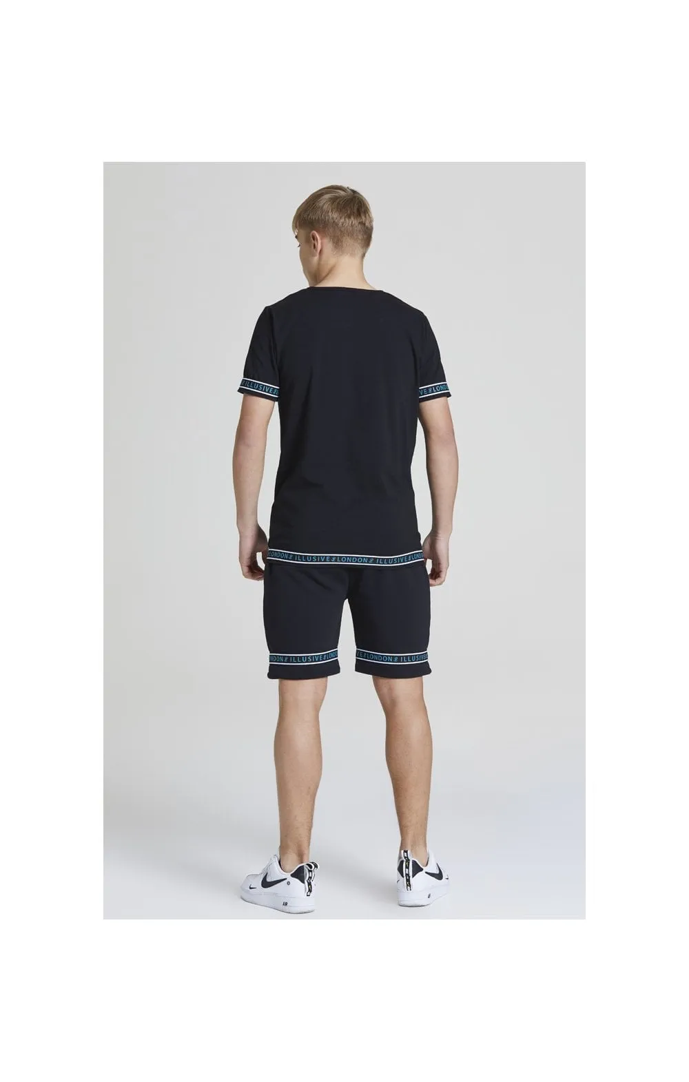 Illusive London Branded Tee - Black & Teal Green sold by Siksilk product image thumbnail 5