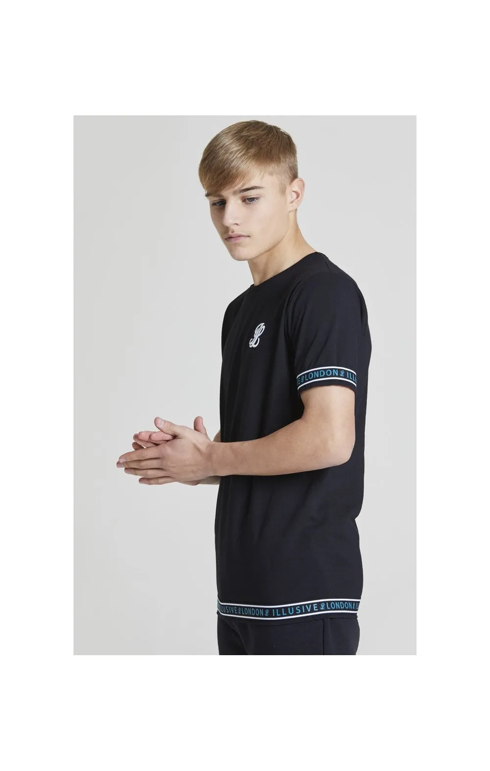 Illusive London Branded Tee - Black & Teal Green sold by Siksilk product image thumbnail 2