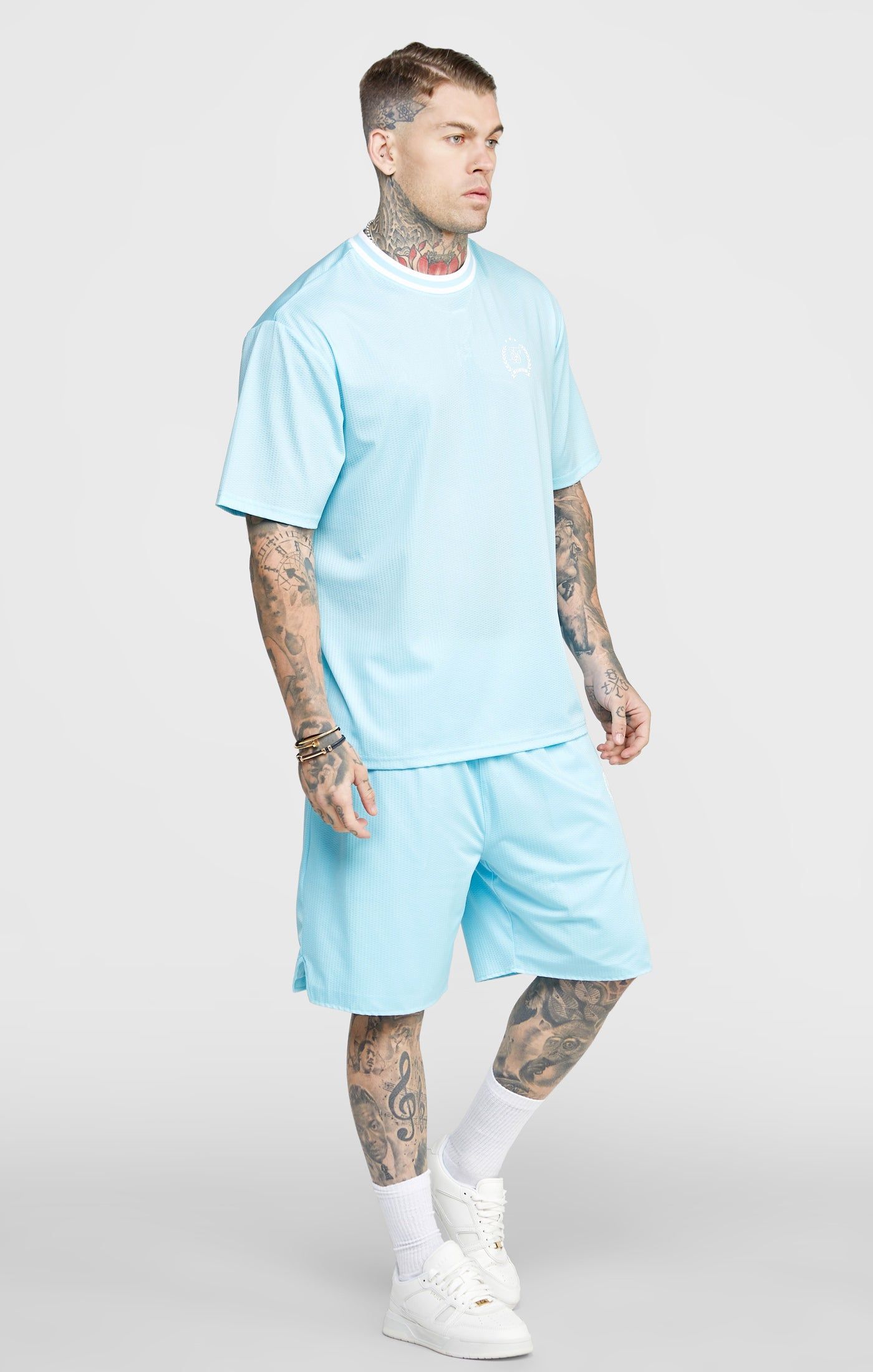 Blue Mesh Loose Fit Short sold by Siksilk product image thumbnail 3