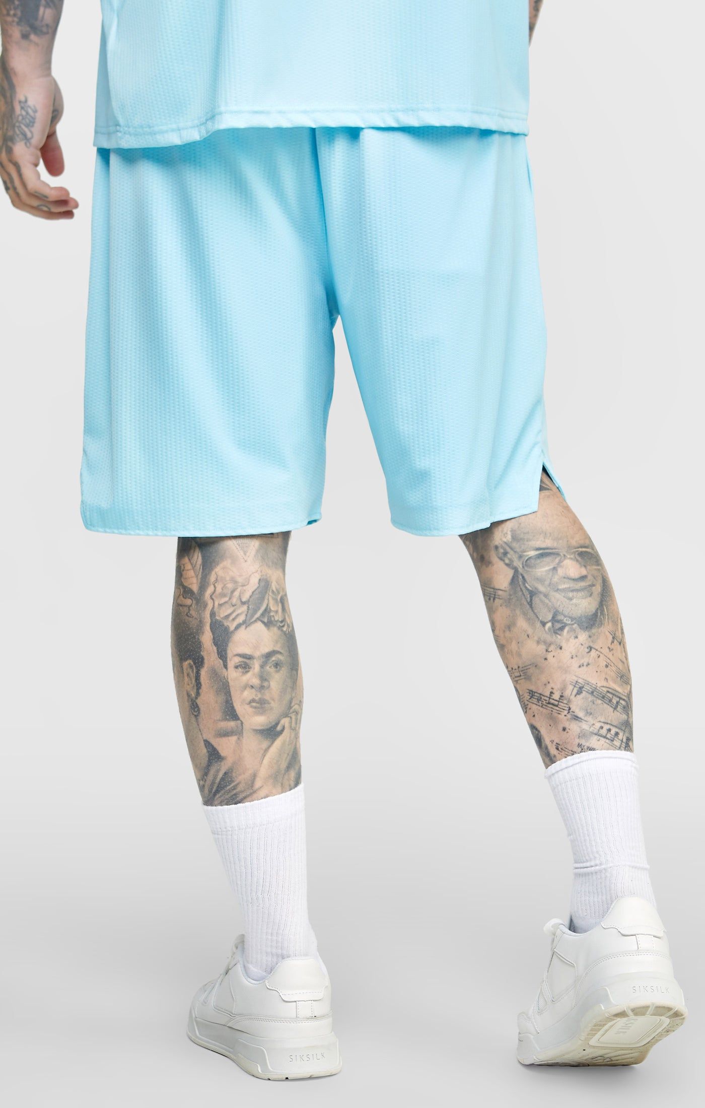 Blue Mesh Loose Fit Short sold by Siksilk product image thumbnail 4