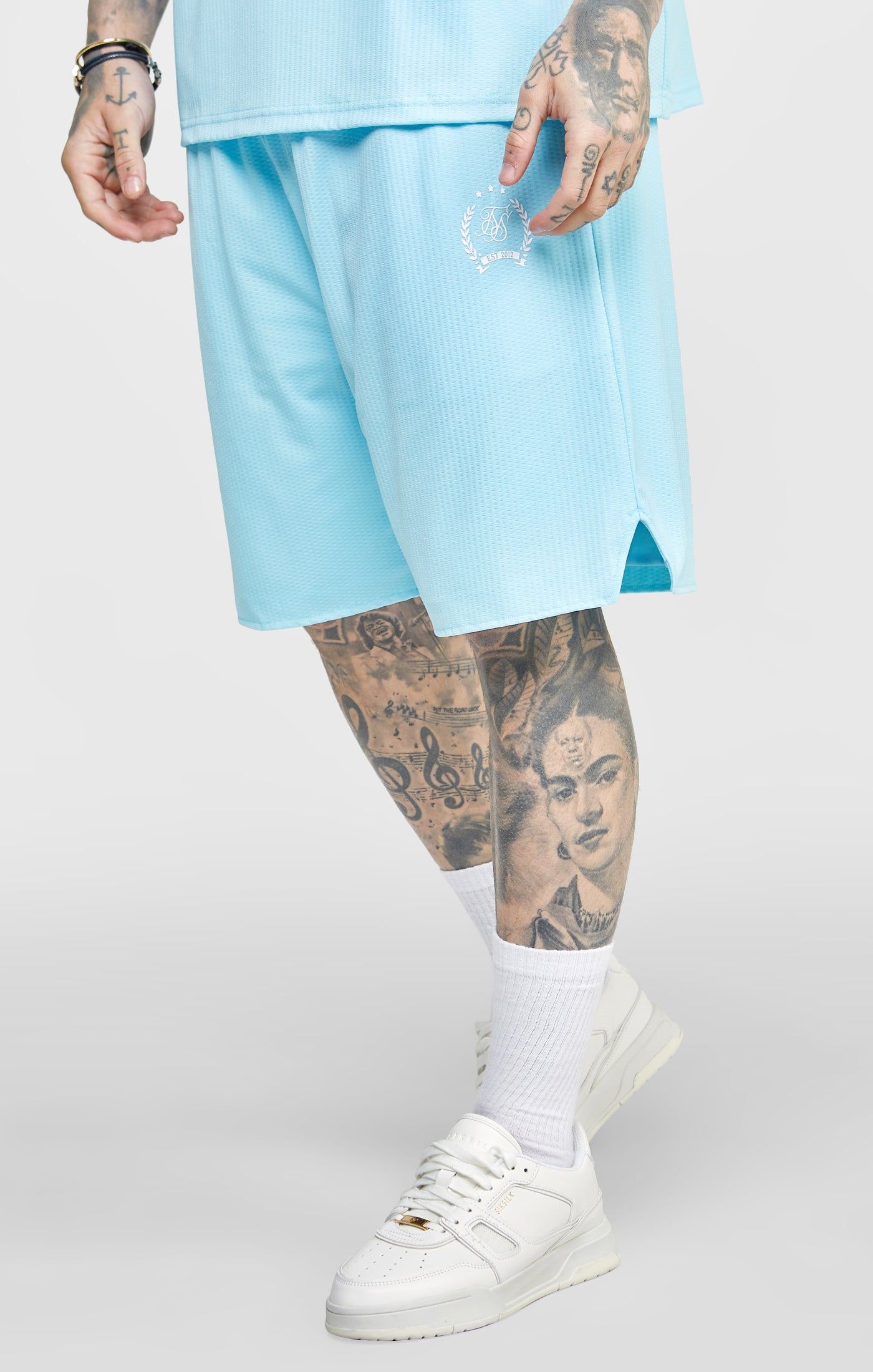 Blue Mesh Loose Fit Short sold by Siksilk
