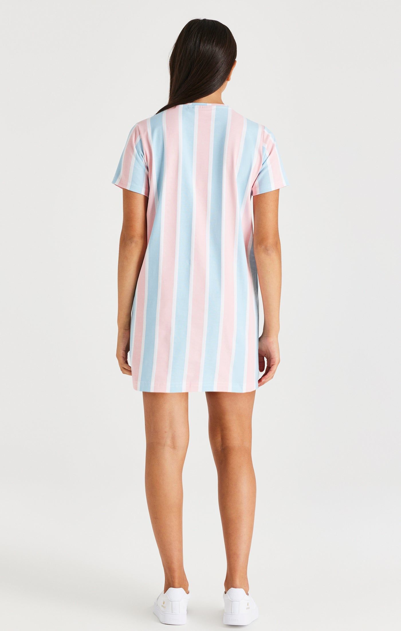SikSilk Signature Stripe T-Shirt Dress - Blue & Pink sold by Siksilk product image thumbnail 5
