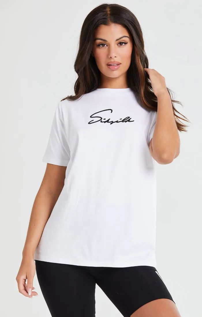 SikSilk Essential Boyfriend Tee - White sold by Siksilk product image thumbnail 4
