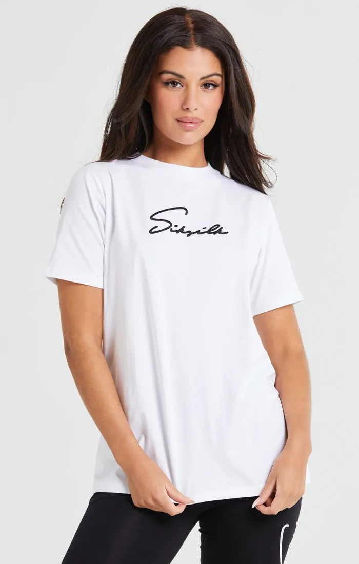 SikSilk Essential Boyfriend Tee - White sold by Siksilk