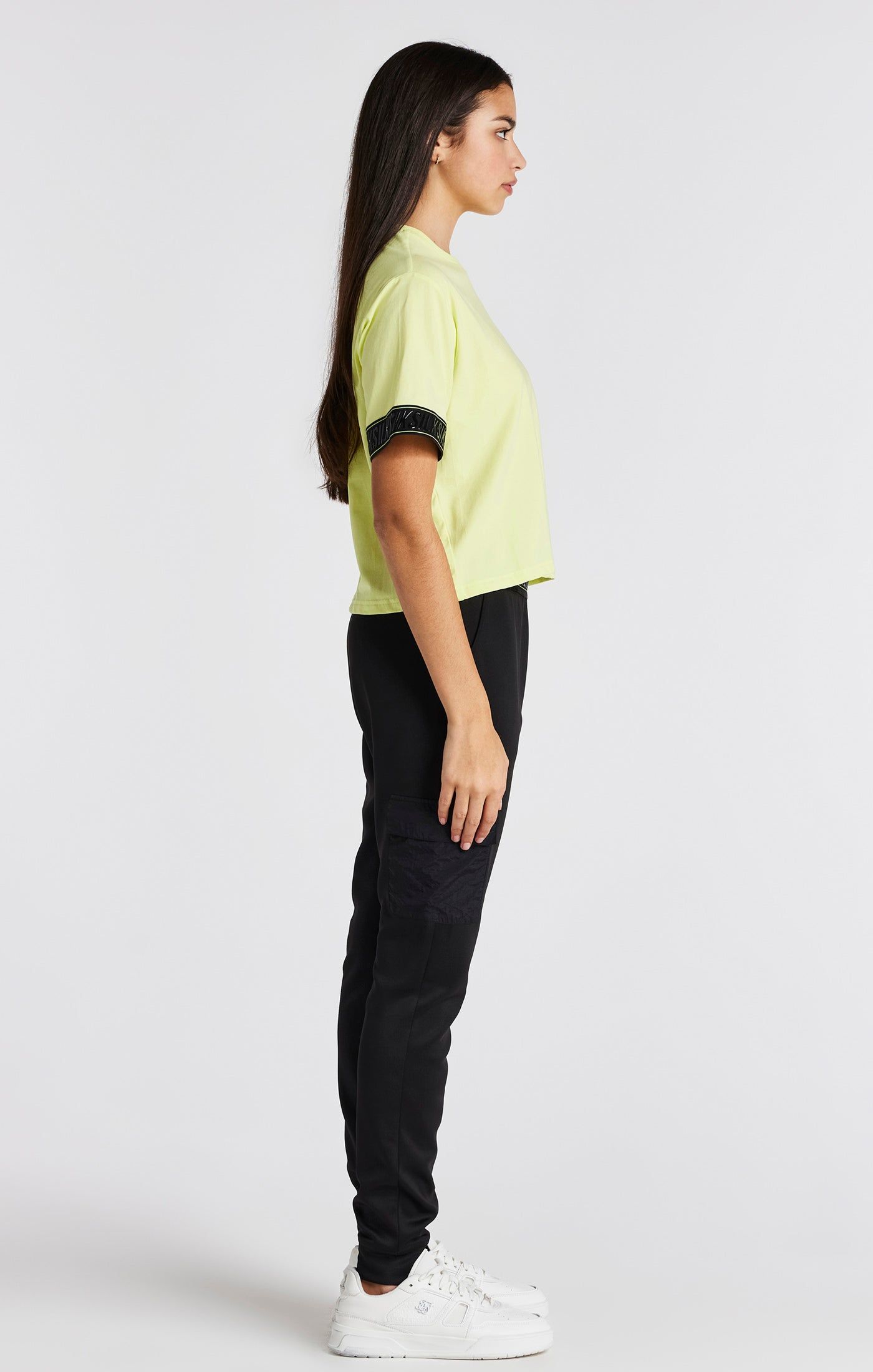 Girls Yellow Taped Crop T-Shirt sold by Siksilk product image thumbnail 6
