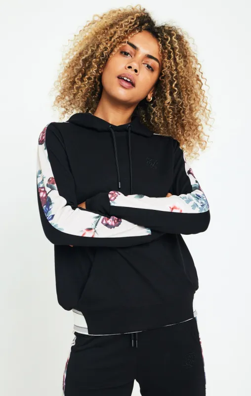 SikSilk Botanical Florals Hoodie - Black sold by Siksilk