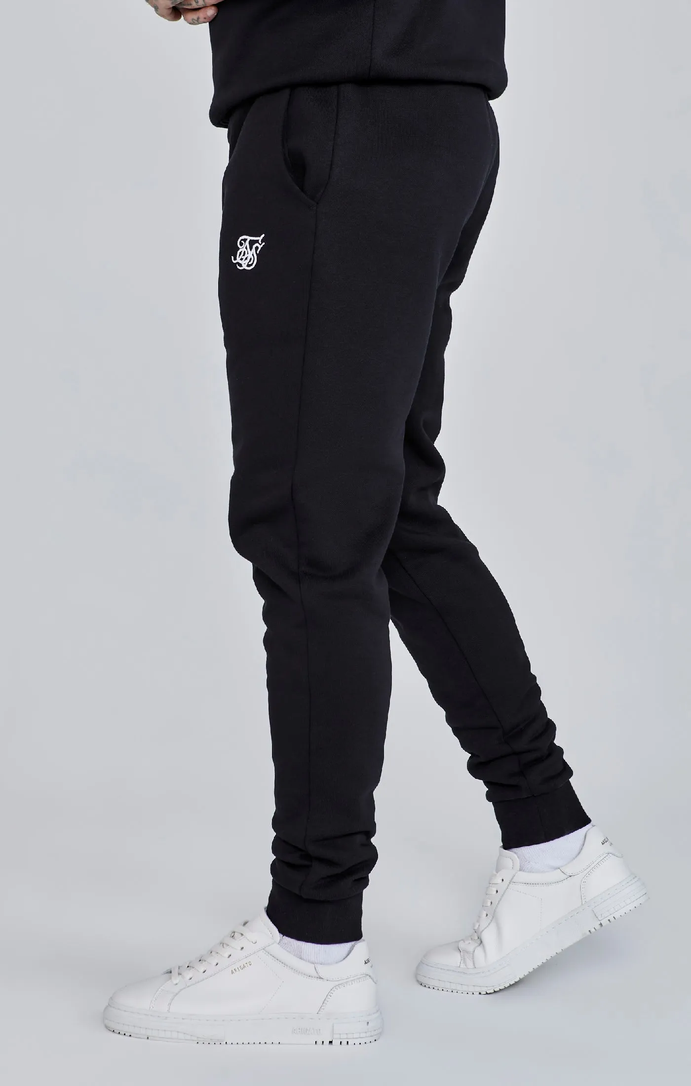 Black Essential Cuffed Jogger sold by Siksilk product image thumbnail 3