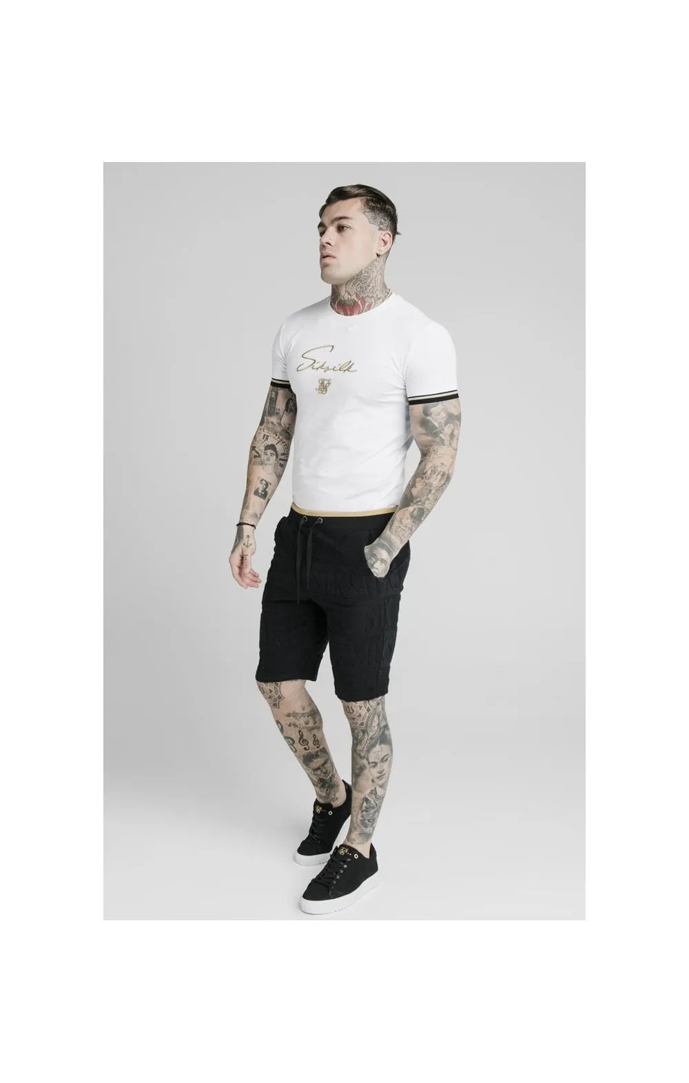 SikSilk Signature Tee - White & Gold sold by Siksilk product image thumbnail 4